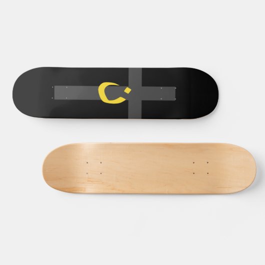 Christliche NS-Symbol Solidarität Cross Black Skateboard (Horizontal)