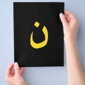 Christliche NS-Symbolsolidarität auf schwarz Flyer (Hand)