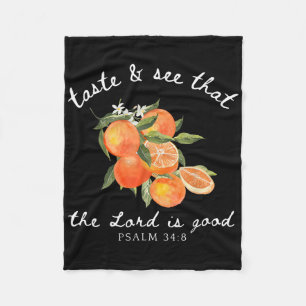 Christliche Orange Frucht Blume Bibel Vers Gärtner Fleecedecke