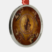 Christliche orthodoxe Ikone Christus Pantakrator Ornament Aus Metall (Rechts)