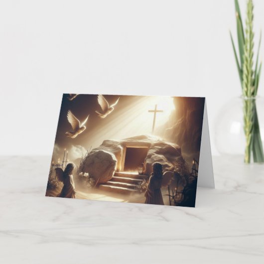 Christliche Osterkarte Dankeskarte (Vorderseite)