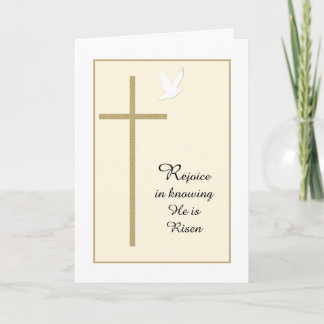 Christliche Osterkarte — Kreuz & Taube Feiertagskarte
