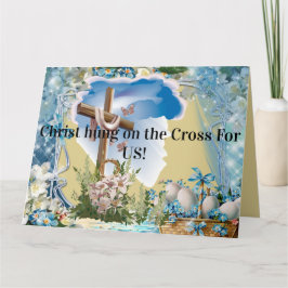 Christliche Osterkarte Wir nehmen Ihr Geschenk an Karte