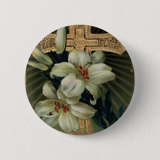 Christliche Osterlilie Button (Vorderseite)