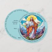 Christliche Ostersegnung Jesus Auferstehung Feiertagskarte (Vorne/Hinten)