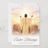 Christliche Ostersegnung Pascha Gebet Feiertagskarte (Vorderseite)