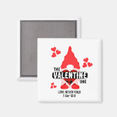 Christliche Paare VALENTINE GNOME Rote Herzen Magnet (Vorderseite/Rückseite)