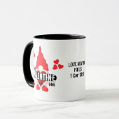 Christliche Paare VALENTINE GNOME Rote Herzen Tasse (Vorderseite Links)