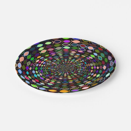 Christliche Papierplatte Pappteller (Schrägansicht)