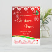 Christliche Party Einladung in Rot-Weiß und Grün (Stehend Vorderseite)