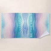 Christliche Pastelwellen Strandtuch (Vorderseite)