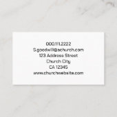 Christliche "Pastor Business Cards" | Einfaches El Visitenkarte (Rückseite)
