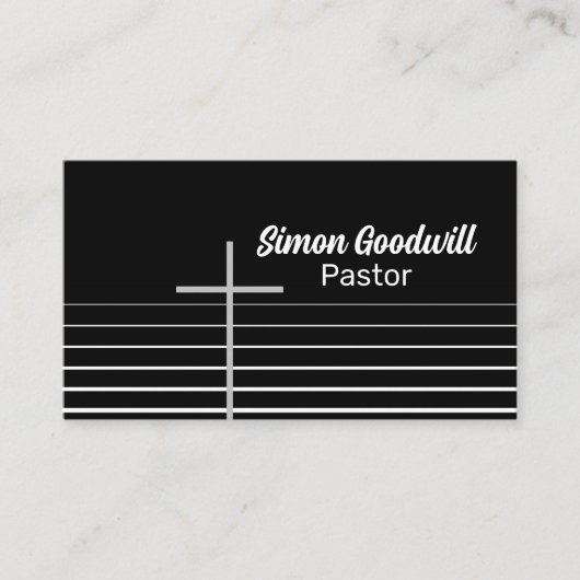 Christliche "Pastor Business Cards" | Einfaches El Visitenkarte (Vorderseite)