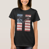 Christliche patriotische amerikanische Flagge T-Shirt (Vorderseite)