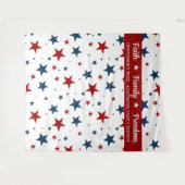 Christliche Patriotische Stars Fotobooth Hintergru Wandteppich (Vorderseite (Horizontal))