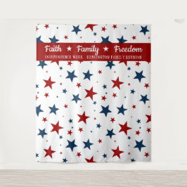 Christliche Patriotische Stars Fotobooth Hintergru Wandteppich