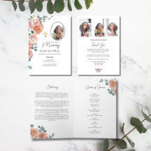 Christliche Peach Rose Beerdigungsauftrag