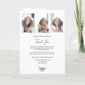 Christliche Peach Rose Beerdigungsauftrag Karte (Rückseite)