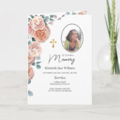 Christliche Peach Rose Beerdigungsauftrag Karte (Vorderseite)