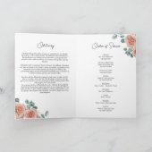 Christliche Peach Rose Beerdigungsauftrag Karte (Innenseite)