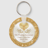 Christliche Personalisierte 50-jährige Jubiläumsfa Schlüsselanhänger (Vorderseite)