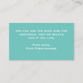 Christliche Pfarrkirche Aqua Green Visitenkarte (Rückseite)