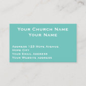 Christliche Pfarrkirche Aqua Green Visitenkarte (Vorderseite)