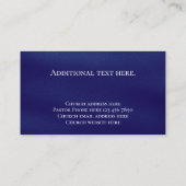 Christliche Pfarrkirche im benutzerdefinierten Tex Visitenkarte (Rückseite)