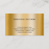 Christliche Pfarrkirche im benutzerdefinierten Tex Visitenkarte (Rückseite)