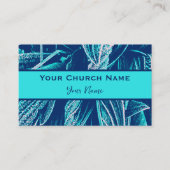 Christliche Pfarrkirche Moderne Türkis Natur Visitenkarte (Vorderseite)