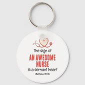 Christliche PHANTASTISCHE NURSE SERVANT HERZ indiv Schlüsselanhänger (Rückseite)