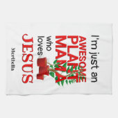 Christliche PHANTASTISCHE PFLANZE MAMA LIEBEN JESU Geschirrtuch (Horizontal)