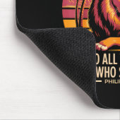 Christliche Philipans 4 13 Religiöser Löwe Stärke Mousepad (Ecke)