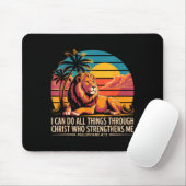 Christliche Philipans 4 13 Religiöser Löwe Stärke Mousepad (Mit Mouse)