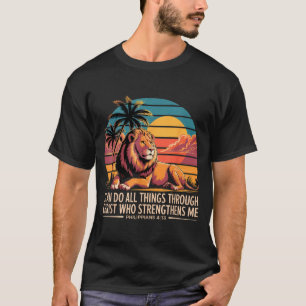 Christliche Philipper 4_13 Religiöse Löwenstärke T-Shirt