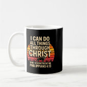 Christliche Philipper 4_13 Religiöser Löwe Stärke Kaffeetasse (Links)