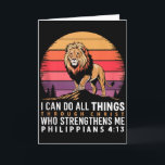 Christliche Philipper 4_13 Religiöser Löwe Stärke Karte<br><div class="desc">Christliche Philipper 4_13 Religiöser Löwe Stärkt Tank Top_1</div>