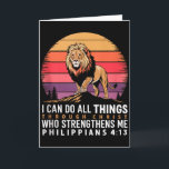 Christliche Philipper 4_13 Religiöser Löwe Stärke Karte<br><div class="desc">Christliche Philipper 4_13 Religiöser Löwe Stärkt Tank Top_1</div>