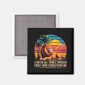 Christliche Philipper 4 13 Religiöser Löwe Stärke  Magnet (Vorderseite/Rückseite)