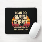 Christliche Philipper 4_13 Religiöser Löwe Stärke Mousepad (Mit Mouse)