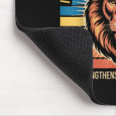 Christliche Philipper 4_13 Religiöser Löwe Stärke Mousepad (Ecke)