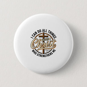 Christliche Philipper 4_13 Vintage-Zitat-Shirt Des Button