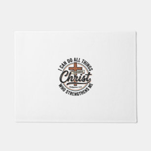 Christliche Philipper 4_13 Vintage-Zitat-Shirt Des Fußmatte