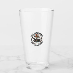 Christliche Philipper 4_13 Vintage-Zitat-Shirt Des Glas