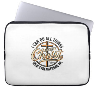 Christliche Philipper 4_13 Vintage-Zitat-Shirt Des Laptopschutzhülle