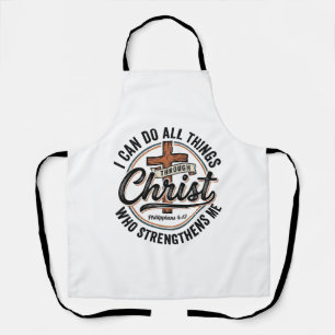 Christliche Philipper 4_13 Vintage-Zitat-Shirt Des Schürze