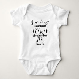 Christliche Philippinen 4:13 Bibelverse Baby Strampler
