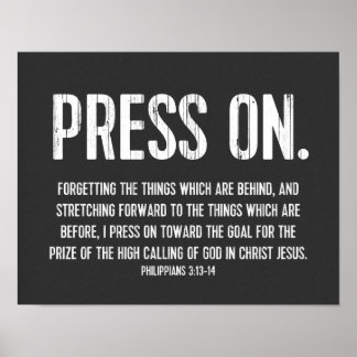 Christliche Plakatbibel, Philippinen 3:13-14 Poster