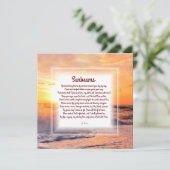 christliche Pokerkarte "Sunams" Dankeskarte (Stehend Vorderseite)