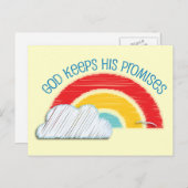 Christliche Postkarte: Gott behalte seine Versprec Postkarte (Vorne/Hinten)